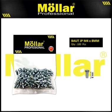 MOLLAR 93-095 Baut JP 4 x 8 Machine Screw 4x8 Obeng Plus - 100 pcs