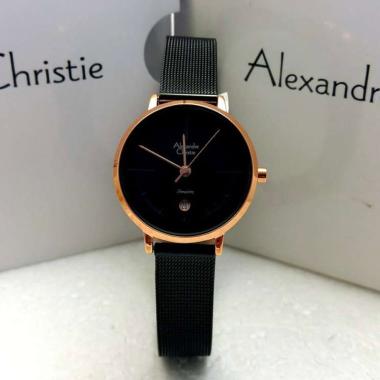 Alexandre Christie AC8627 Jam Tangan Wanita [Original] Black Rosegold