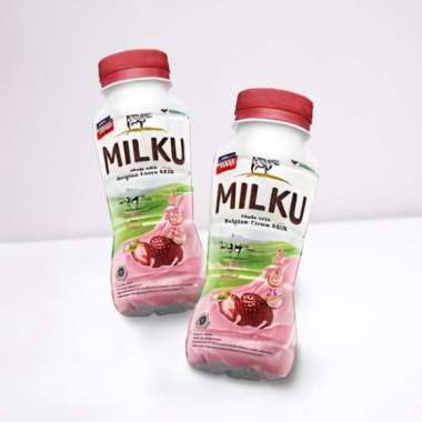 Susu UHT Milku Rasa Strawberry 200ml susu enak dan murah