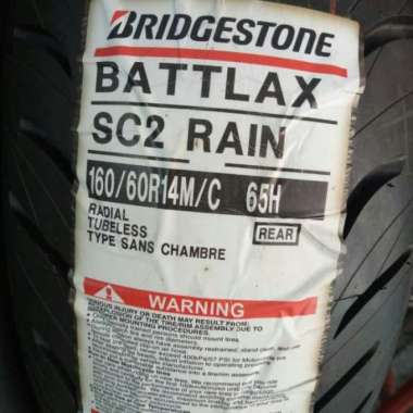 BAN LUAR BRIDGESTONE BATTLAX SC 2 RAIN UKURAN 160 -60 RING 14 BATTLAX