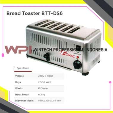 FOMAC BTT-DS6 - PEMANGGANG ROTI BREAD TOASTER 6 SLOT