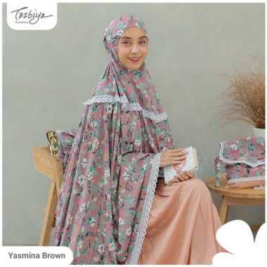 Mukena Tazbiya Yasmina Series Jumbo Rayon Premium Jumbo Yasmina Brown