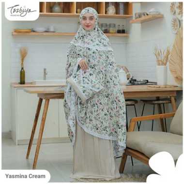 Mukena Tazbiya Yasmina Series Jumbo Rayon Premium Jumbo Yasmina Cream