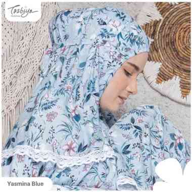 Mukena Tazbiya Yasmina Series Jumbo Rayon Premium Jumbo Yasmina Blue