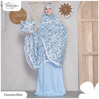 Mukena Tazbiya Yasmina Series Jumbo Rayon Premium Jumbo Yasmina Denim