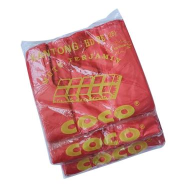 Coco Kantong Kresek Merah [Ukuran 28 cm] 01 MERAH
