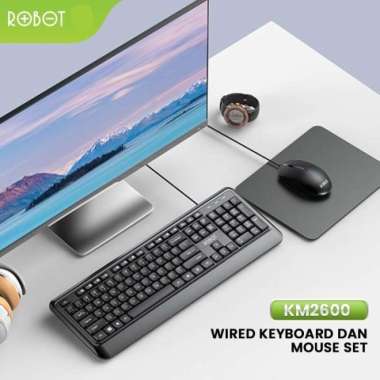 Robot KM2600 Keyboard & Mouse Combo Wired Multicolor
