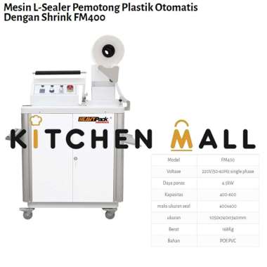 FM400 HEAVYPACK Mesin L-Sealer Pemotong Plastik Otomatis Dengan Shrink