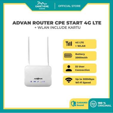 Advan Router CPE Start 4G LTE + WLAN Include Kartu putih