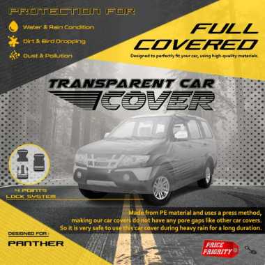 Body Cover Sarung Mobil Plastik PANTHER Tebal Anti Air WATERPROOF
