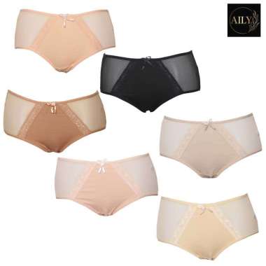 Aily A08 Celana Dalam Wanita Polos (1 pcs) - Warna Random