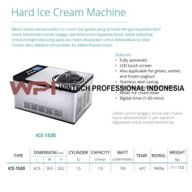 Gea ICE-1530 Hard Ice Cream Machine / Mesin Pembuat Es Krim, Gelato, Sorbet, & Frozen Yoghurt Rumaha