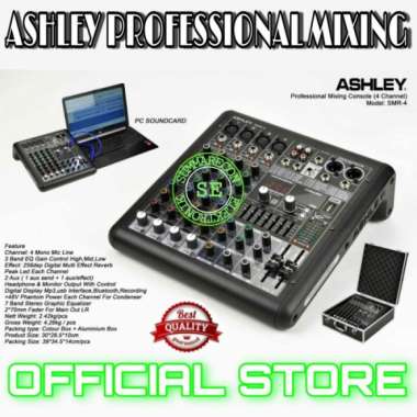 Mixer Ashley 4 Channel Ashley Smr 4 Bluetooth Usb Pc