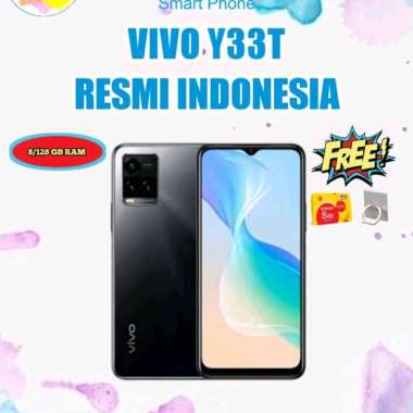 VIVO Y33T (RAM 8GB & INTERNASIONAL 128GB) GARANSI RESMI VIVO INDONESIA Black