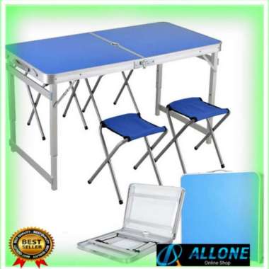Meja koper Set Meja Kursi Piknik Lipat Portable Aluminium - GEOMETRICS
