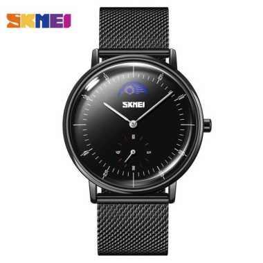 Promo GLO SKMEI Jam Tangan Analog Pria Strap Stainless Steel