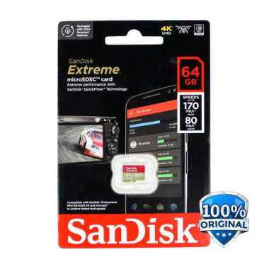 GLO - Sandisk MicroSDXC Extreme V30 A2 U3 4K - SDSQXA Storage Internal 128GB - SDSQXAA-128G