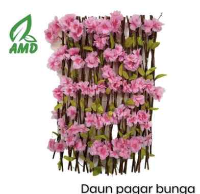 Daun Pagar Bunga dan Daun Sintetis Artificial Premium pagar anggur bulat