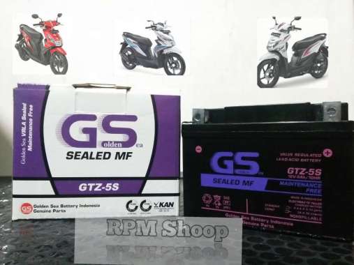 Aki GS ATRA OTOPARTS GTZ-5S Aki Kering Motor Beat Vario Mio Vixion dll