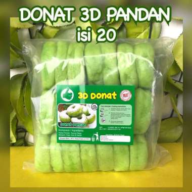 Donat Pandan 3D isi 20