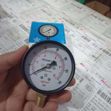 Manometer 10 Bar Pressure Gauge Ukuran Angin Kompresor Meter