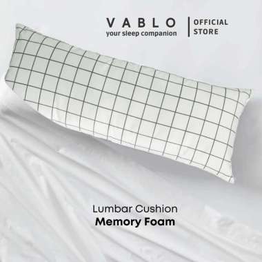 Vablo bantal lumbar cushion memory foam micro - motif putih