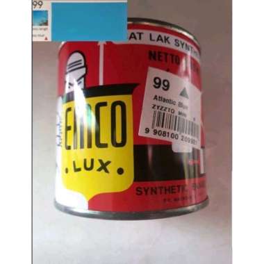 cat minyak kayu besi emco lux warna biru langit 200 ml