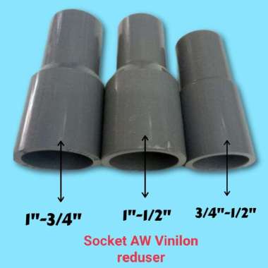 Reducing Socket AW Vinilon reduser sambungan pipa paralon 3/4" - 1/2"