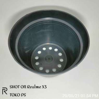 Pot hitam 18cm - pot plastik besar hitam pot tanaman pot bunga murah