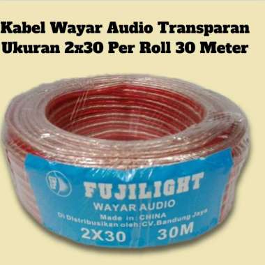Kabel Wayar Audio Transparan Ukuran 2x30 Per Roll 30 Meter