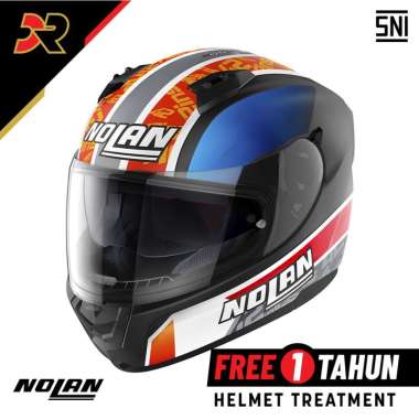 NOLAN N60-6 COL. 044 GEMINI REP A. RINS FLAT BLACK HELM MOTOR NOLAN SNI N606