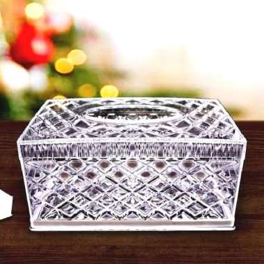 tempat kotak tissue box acrylic akrilik segi bening