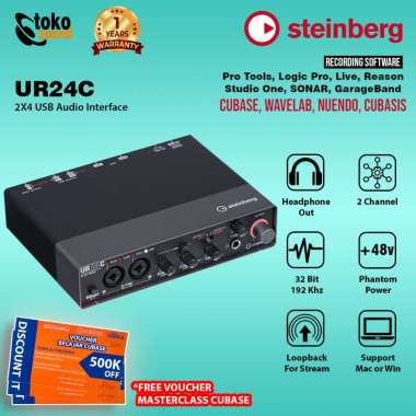 Steinberg UR24C - 2in/4out USB-C Audio Interface 32-bit/192kHz