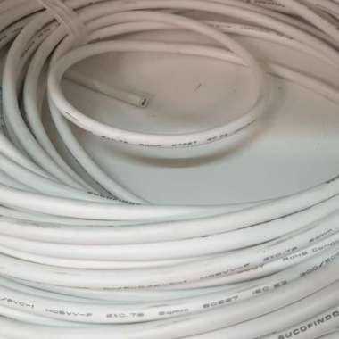 Kabel Listrik Serabut NYMHY / NYYHY 2x0,75 Ewindo Sucofindo (Meteran) Putih