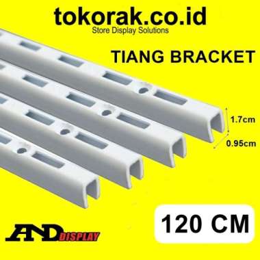 TIANG BRACKET PUTIH 120CM BRAKET PENYANGGA RAK DISPLAY