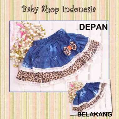 Rok Anak Murah Rok Anak Import Denim Skirt Lace Leopard