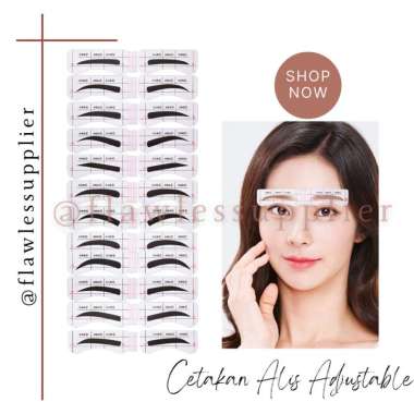 Set Cetakan Alis Adjustable / Eyebrow Rules / Cetakan Alis Bentuk Card / Stiker Alis / Cetakan Alis 