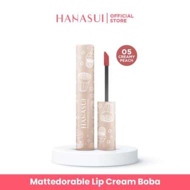 Hanasui Mattedorable Lip Cream Boba Edition 05 Creamy Peach