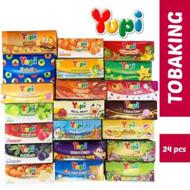 Yupi Permen Jelly Box isi 24 Burger Bolicious Marshmallow Dino Bear Gummy Cookies