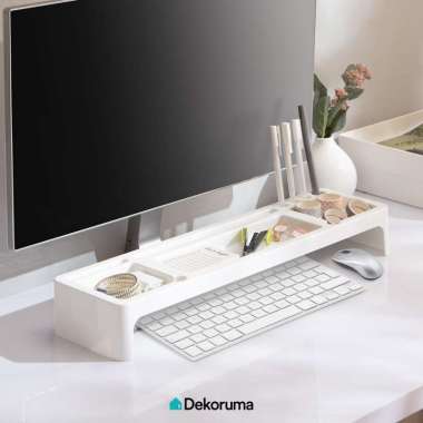 Dekoruma MISU Rak Kotak Penyimpanan bawah Monitor - Desk Organizer