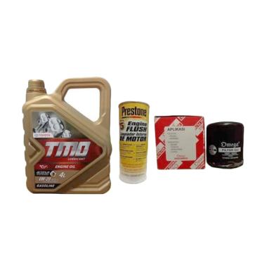 TMO 0W-20 API SN Paket Ganti Oli for Toyota Avanza/ Toyota Rush/ Toyota Agya/ Toyota Calya [4 L/ Fil