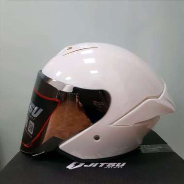 Helm Half Face / JITSU KAIROS SOLID / Helm SNI White Pearl XL