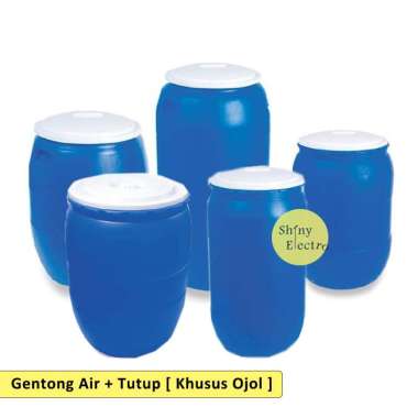 Tong / Gentong - Bak Air Plastik + Tutup [ 180 Liter ] Green Leaf Jumbo Besar