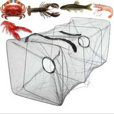 Bubu Jaring Perangkap Ikan Udang Kepiting Lobster 2 Lubang Lipat Laut