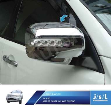 JSL Mirror Cover with Lamp Spion Mobil for Pajero CHROME