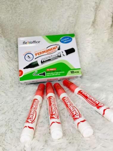 Spidol Permanent Flexoffice Refillable - Merah