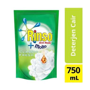 Promo Harga Rinso Liquid Detergent + Molto Classic Fresh 750 ml - Blibli