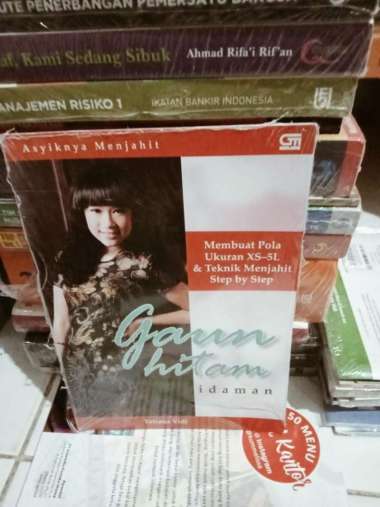 BUKU ASIKNYA MENJAHIT MEMBUAT POLA UKURAN XS-5L STEP BYSTEP GAUN HITAM