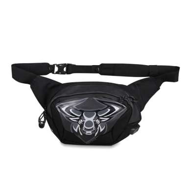 Buffback Premium Bull Tas Pinggang Pria  Hitam