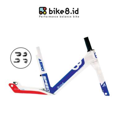 BIKE8 AERO A CARBON FRAME Balance Bike / Push Bike - Sepeda Anak - WHITE